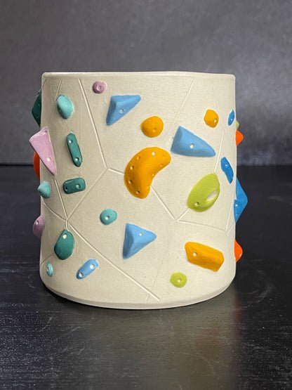 White Climbing Cup with Hold Handle - BLUE