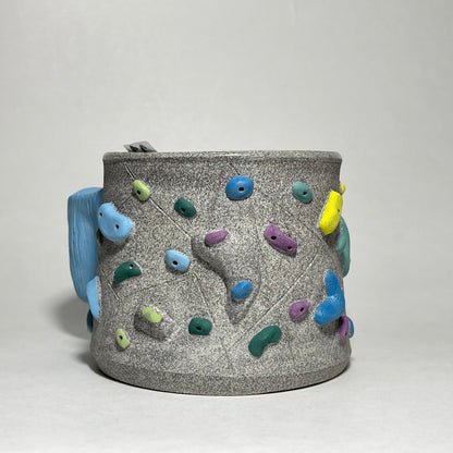Climbing Cup - Hold Handle - Granite Clay (10-11oz)