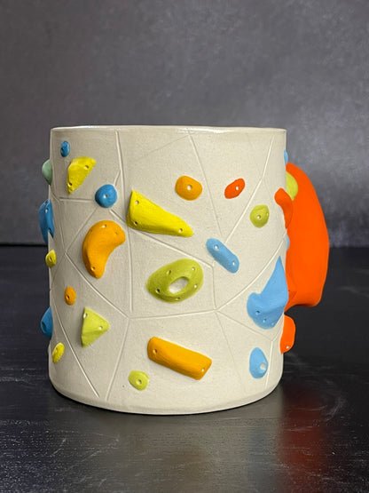 White Climbing Cup with Hold Handle - RED 12-14oz