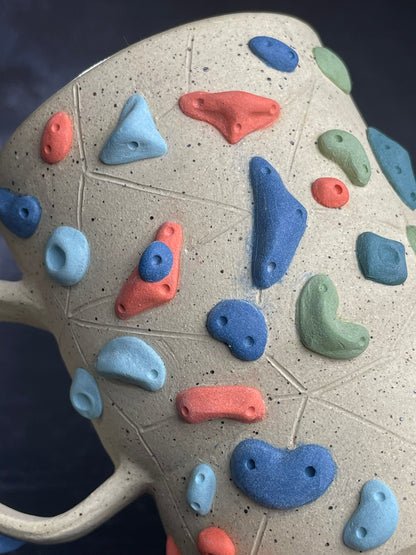 Buff Speckled Climbing Mug 12-14oz - Handsculpted