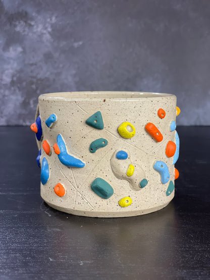 Buff Speckled Climbing Mug 12-14oz - Handsculpted