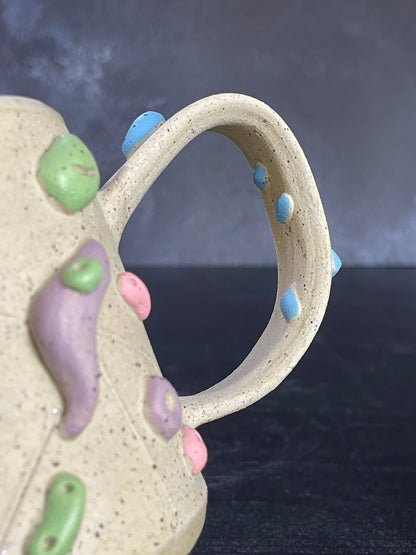 Buff Speckled Climbing Mug 12-14oz - Handsculpted