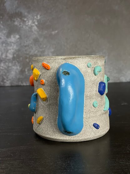 Granite Climbing Cup with Hold Handle 11-15oz - Handsculpted