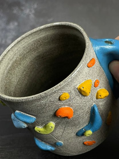 Granite Climbing Cup with Hold Handle 11-15oz - Handsculpted