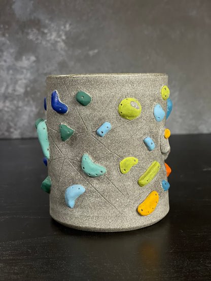 Granite Climbing Cup with Hold Handle 11-15oz - Handsculpted