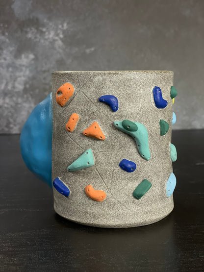 Granite Climbing Cup with Hold Handle 11-15oz - Handsculpted