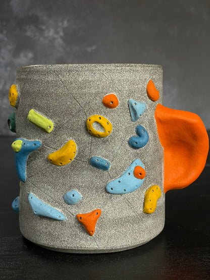 Granite Climbing Cup with Hold Handle 11-15oz - Handsculpted