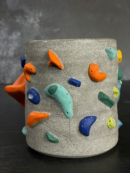 Granite Climbing Cup with Hold Handle 11-15oz - Handsculpted