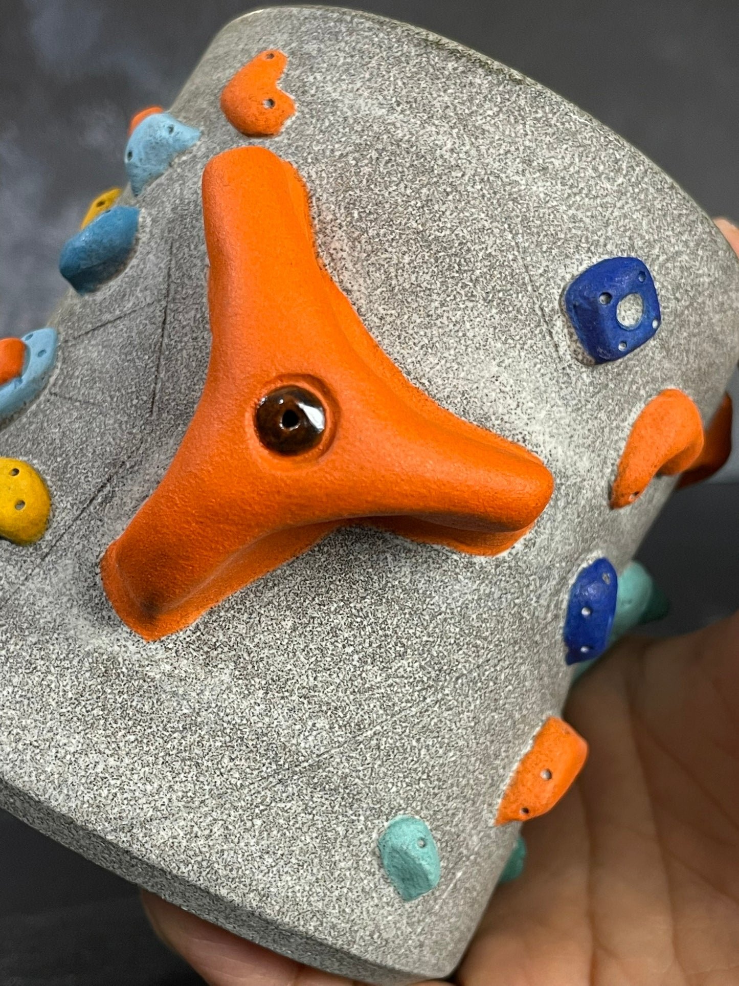Granite Climbing Cup with Hold Handle 11-15oz - Handsculpted