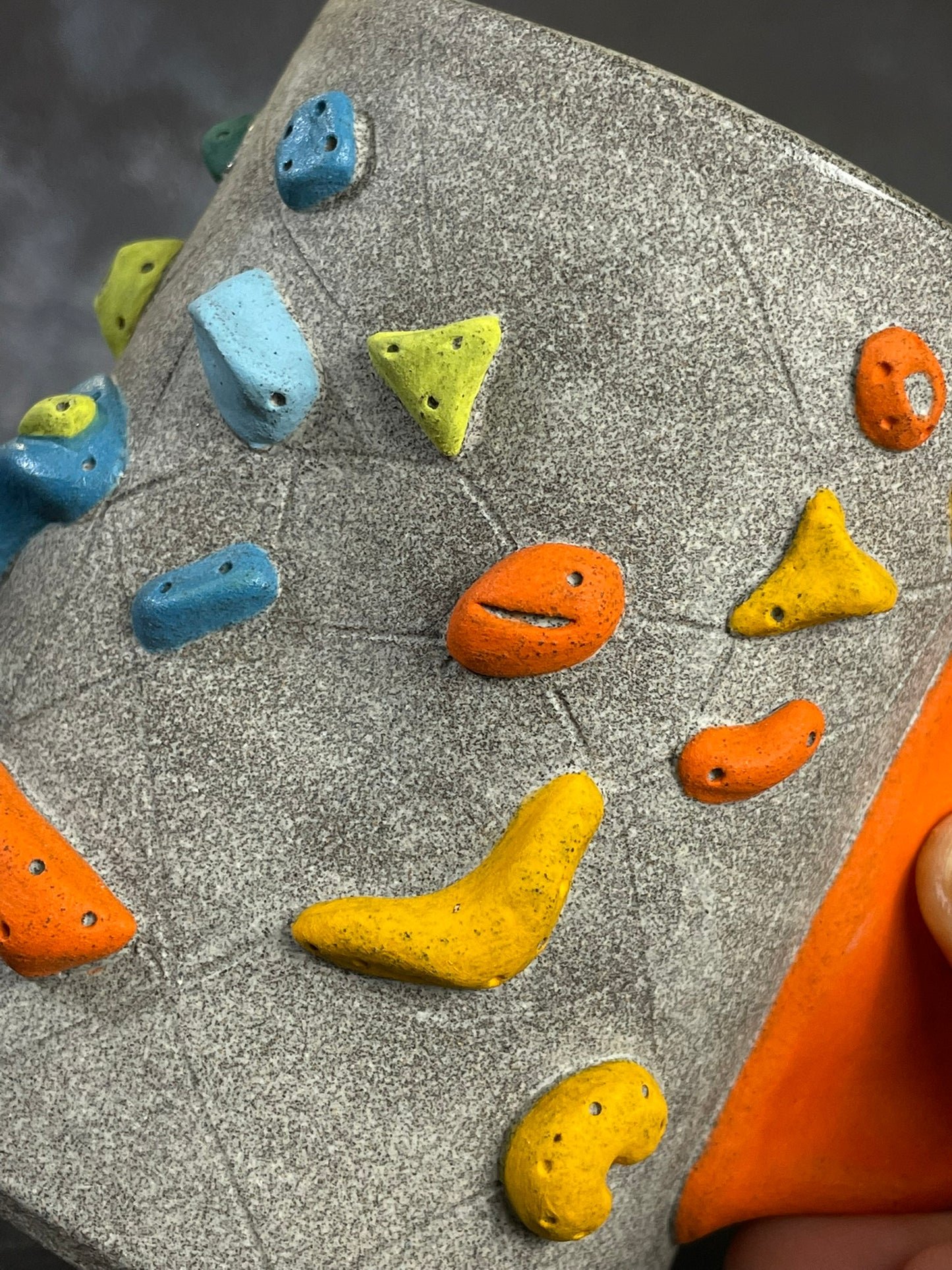 Granite Climbing Cup with Hold Handle 11-15oz - Handsculpted