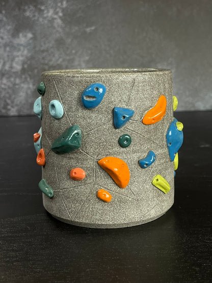 Granite Climbing Cup with Hold Handle 11-15oz - Handsculpted
