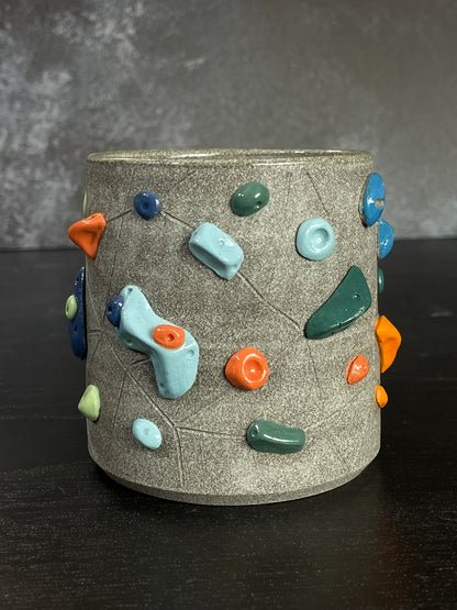 Granite Climbing Cup with Hold Handle 11-15oz - Handsculpted